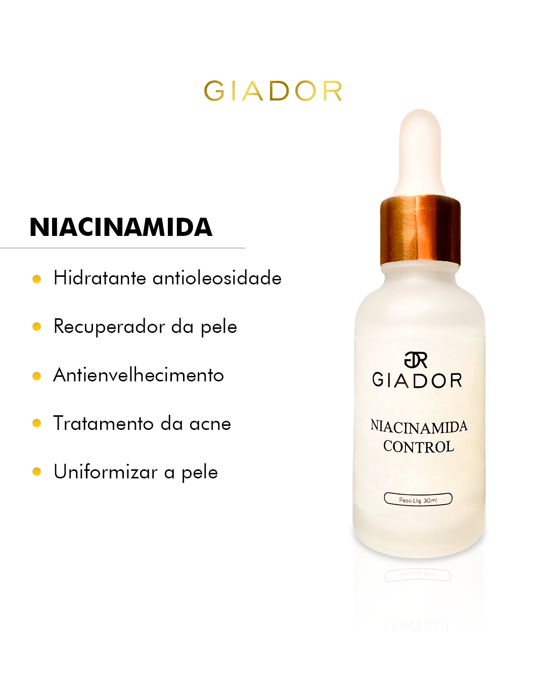 Niacinamida (Oleosidade/acne/manchas)